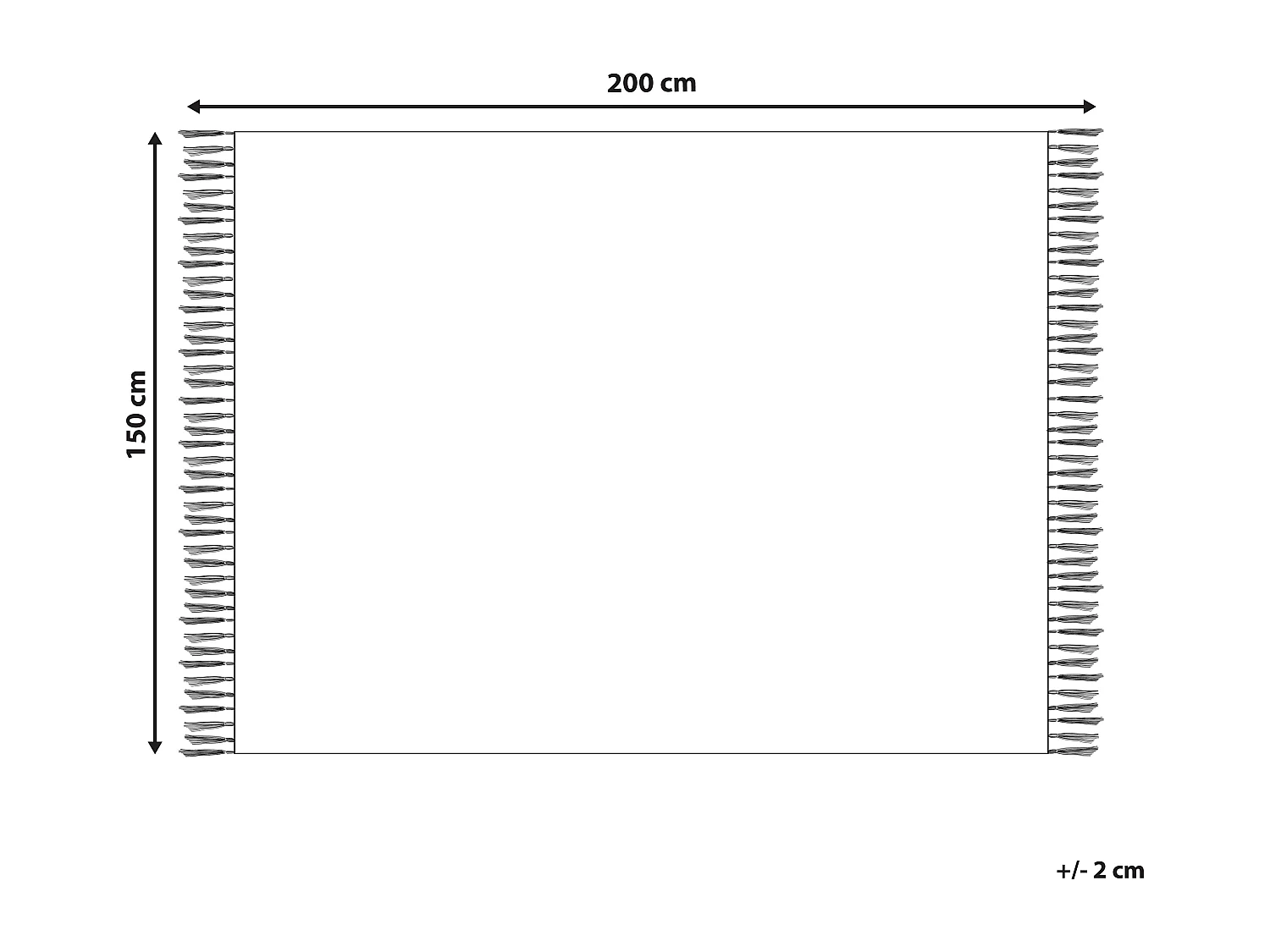 Plaid VELLA Katoen 150 x 200 cm Lichtbeige