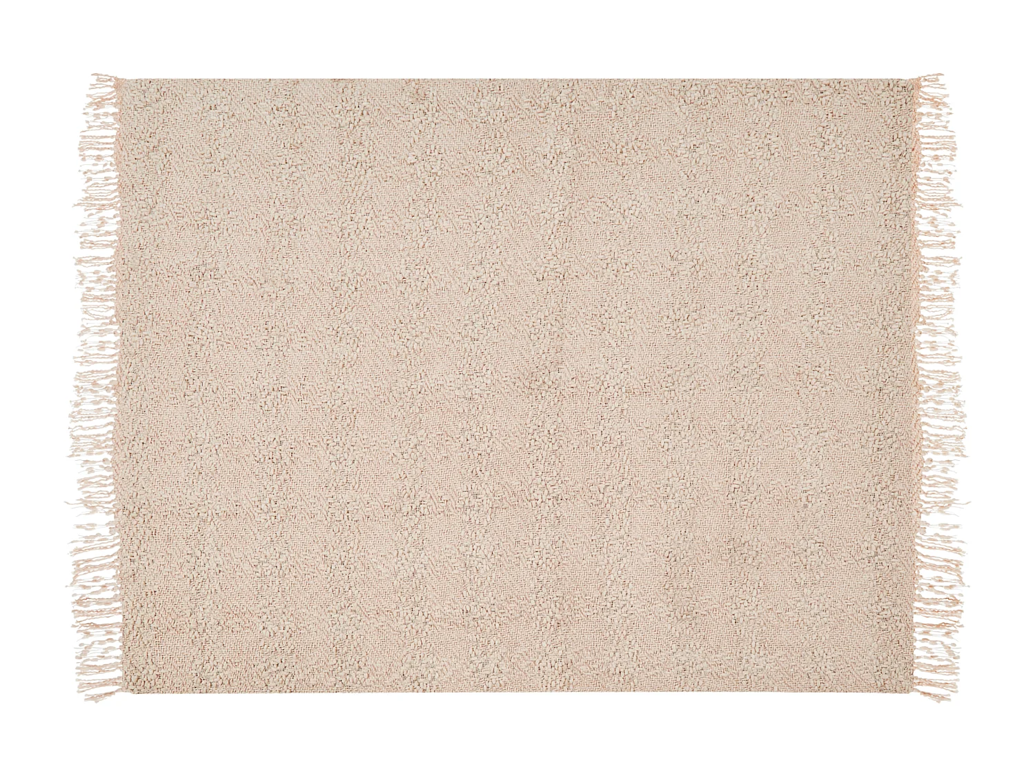 Plaid VELLA Katoen 150 x 200 cm Lichtbeige