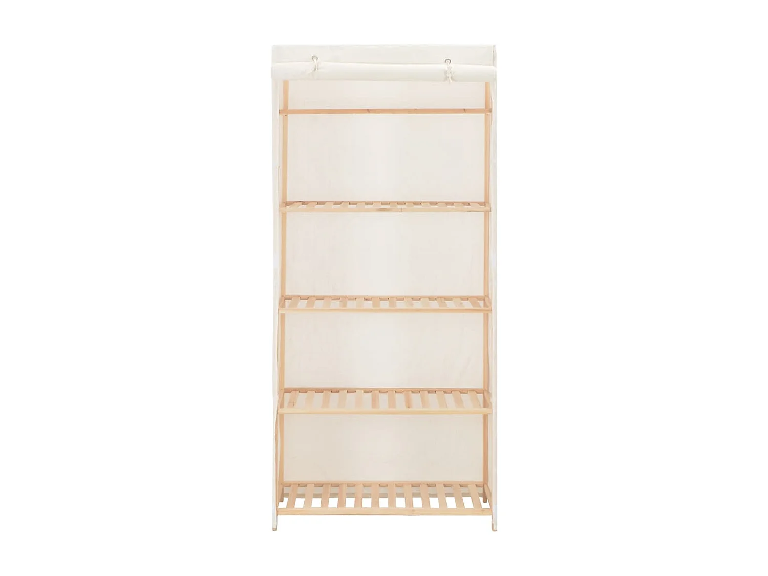 Garde-robe Blanc 79 x 40 x 170 cm Tissu