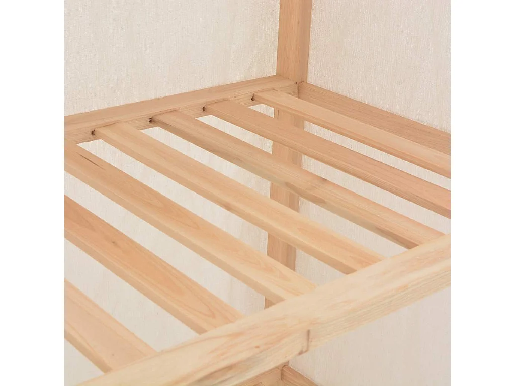 Garde-robe Blanc 79 x 40 x 170 cm Tissu
