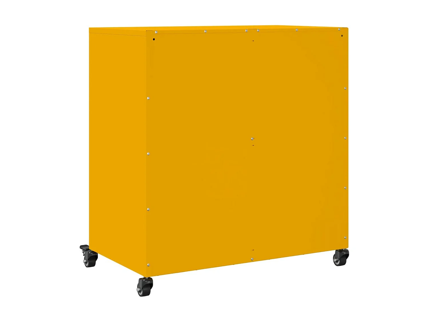 Dressoir 68x39x72 cm staal mosterdgeel