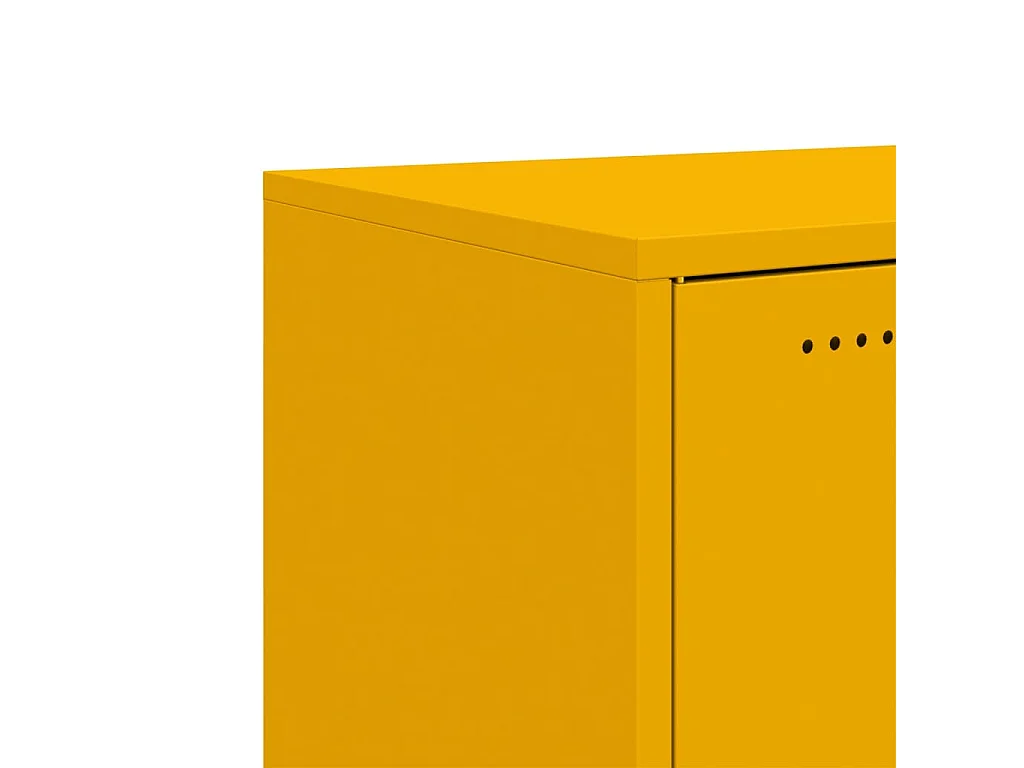 Dressoir 68x39x72 cm staal mosterdgeel