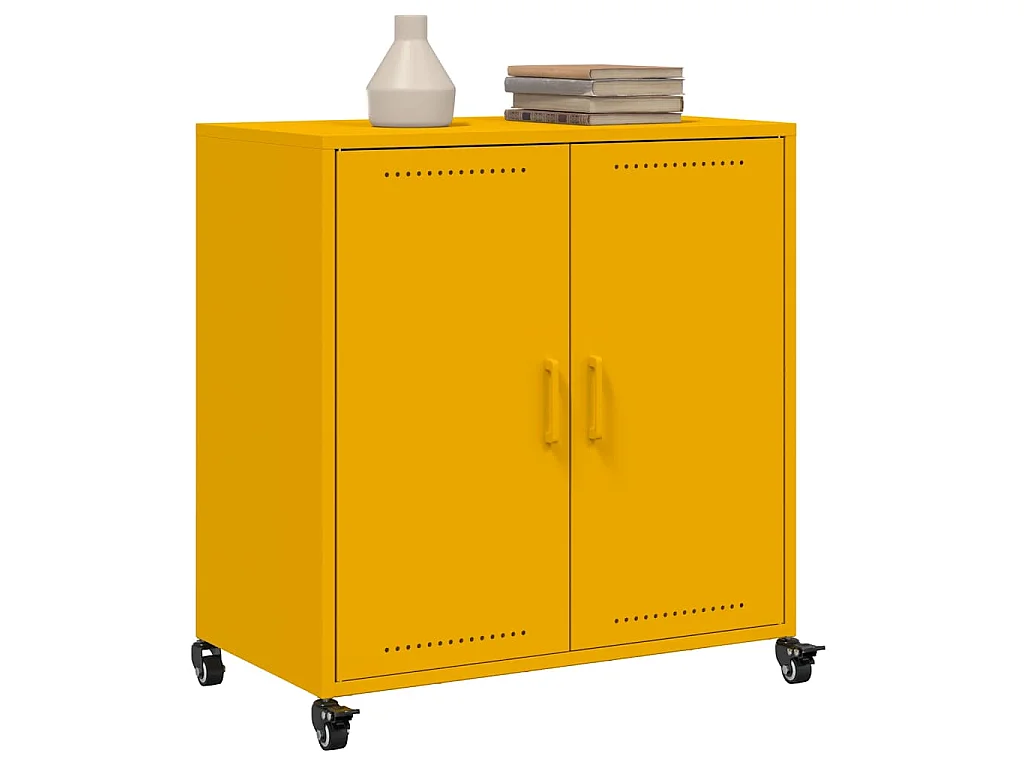 Sideboard Senfgelb 68x39x72 cm Stahl