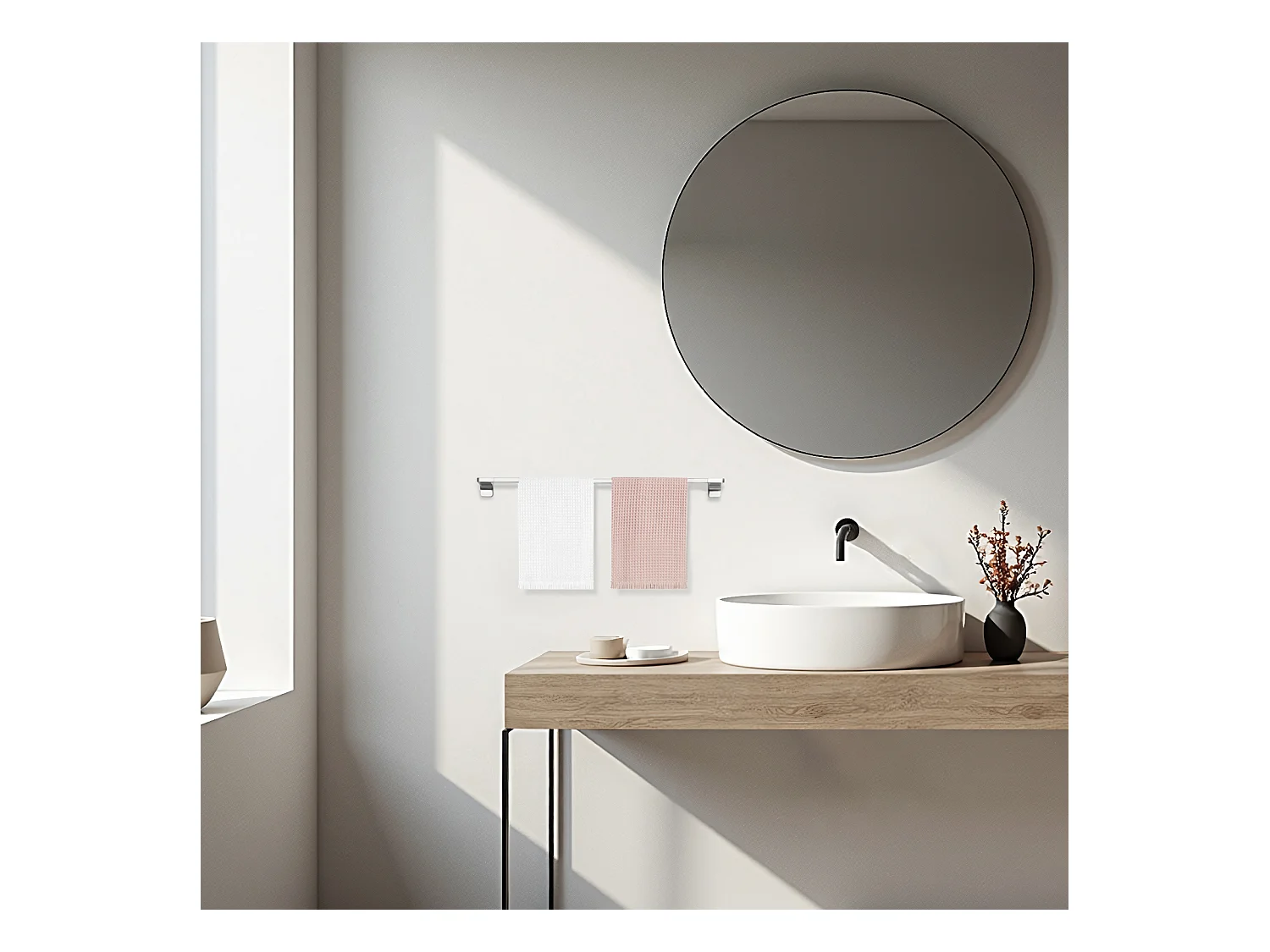 Cecipa max Porte-serviettes Multifonctionnel 59CM Peut accrocher 2 Serviettes,  Porte-serviettes en Acier Inoxydable 304, Brossé