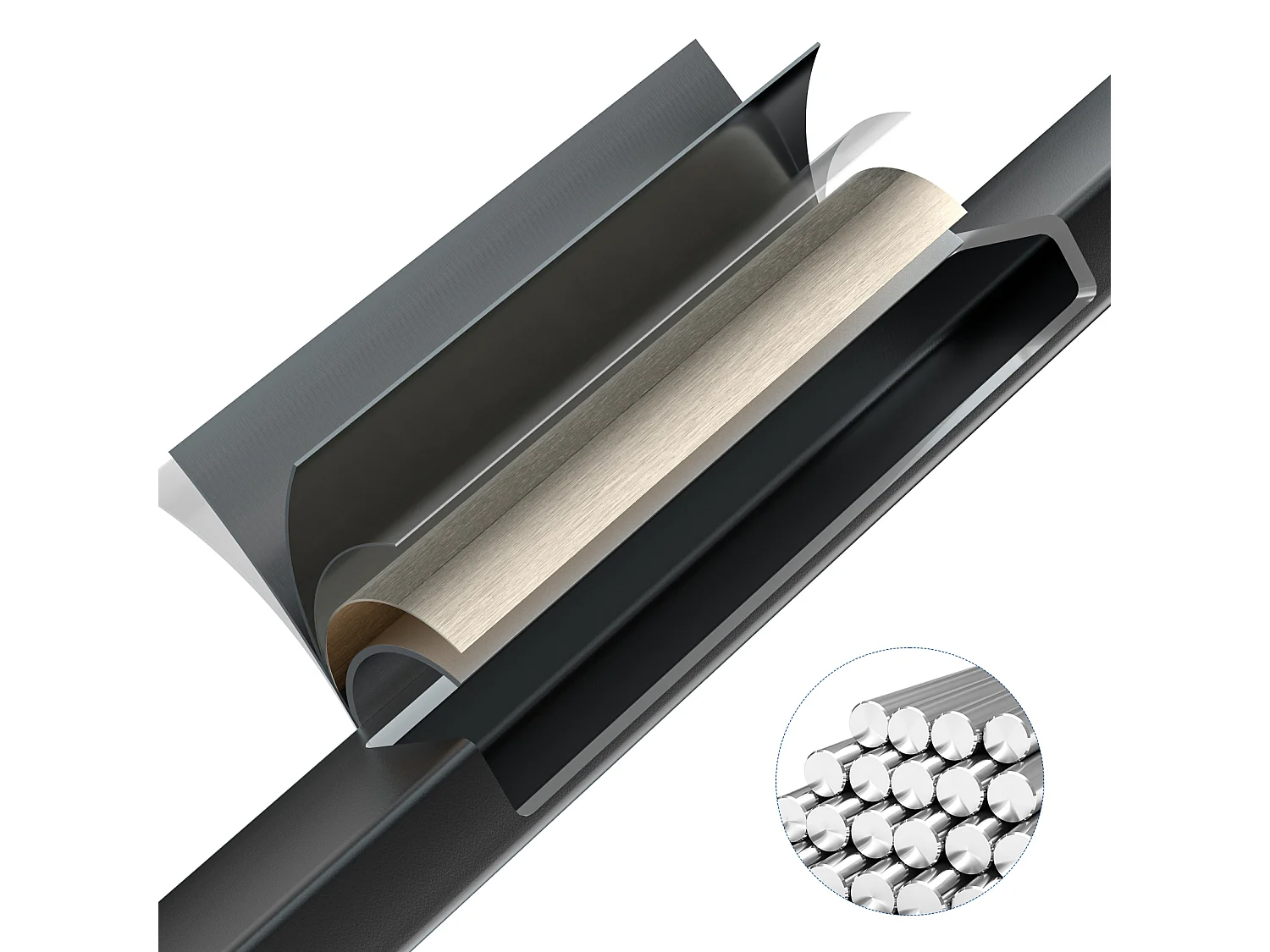 Lot de 2 Noir Porte-serviettes de Salle de Bain en Inox - 59CM Porte-serviettes Peut accrocher 2 Serviettes  - Porte-serviettes Multifonctionnel