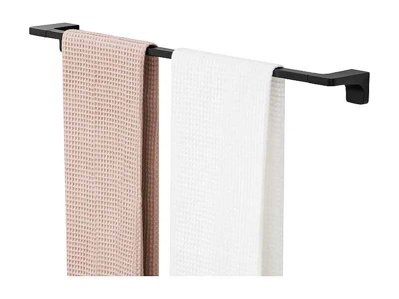 Cecipa max Multifunktionaler Handtuchhalter, 59 cm, zum Aufhängen von 2 Handtüchern, Handtuchhalter aus 304 Edelstahl, schwarz