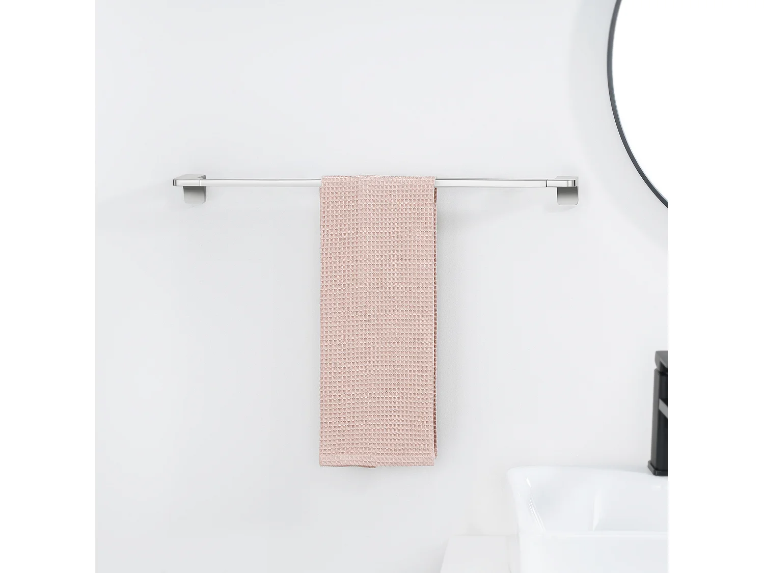 2PCS Cecipa max Porte-serviettes Multifonctionnel 59CM Peut accrocher 2 Serviettes,  Porte-serviettes en Acier Inoxydable 304, Brossé