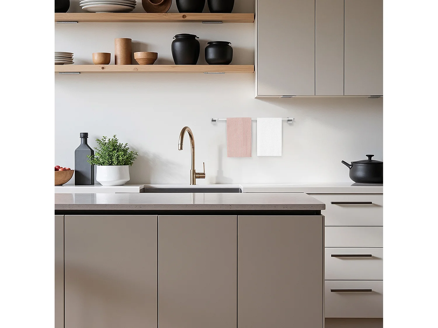 2PCS Cecipa max Porte-serviettes Multifonctionnel 59CM Peut accrocher 2 Serviettes,  Porte-serviettes en Acier Inoxydable 304, Brossé