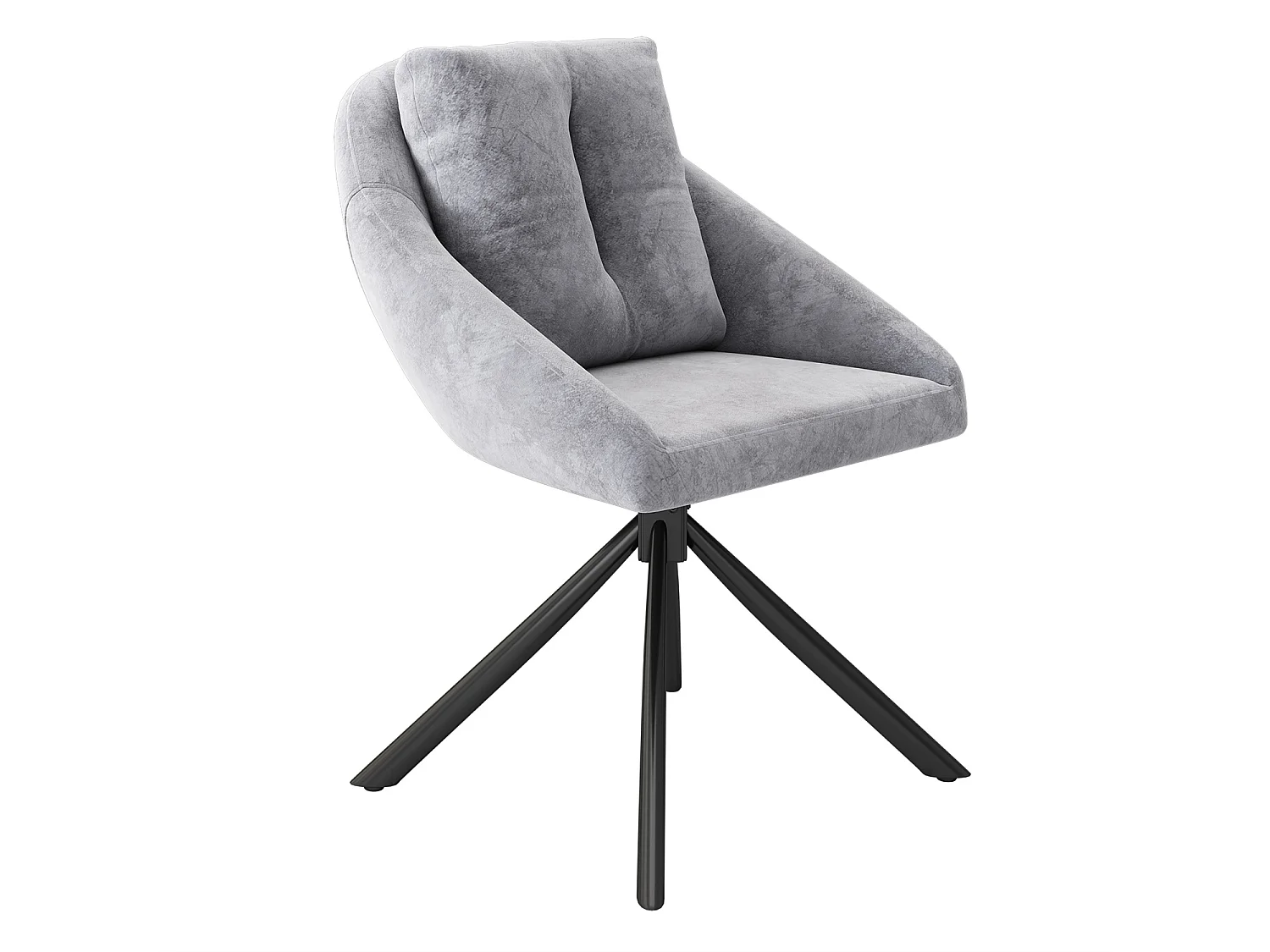 Chaise de salle à manger，chaise en velours，chaise rembourrée，swivel chair,tissu de velours respirant,design ergonomique,6 pièces,gris
