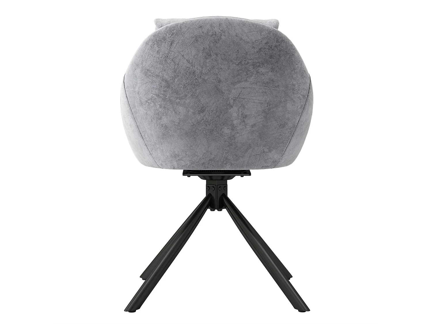 Chaise de salle à manger，chaise en velours，chaise rembourrée，swivel chair,tissu de velours respirant,design ergonomique,6 pièces,gris