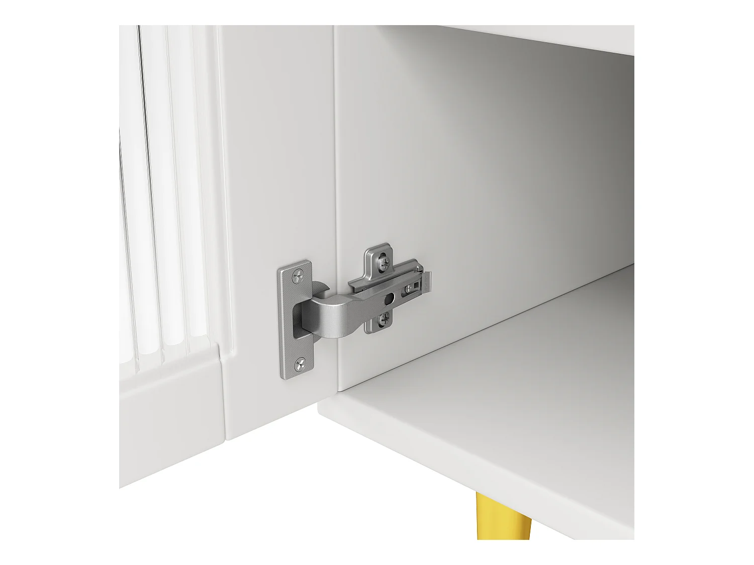 Buffet haut moderne - en MDF - rangement à plusieurs niveaux - Blanc