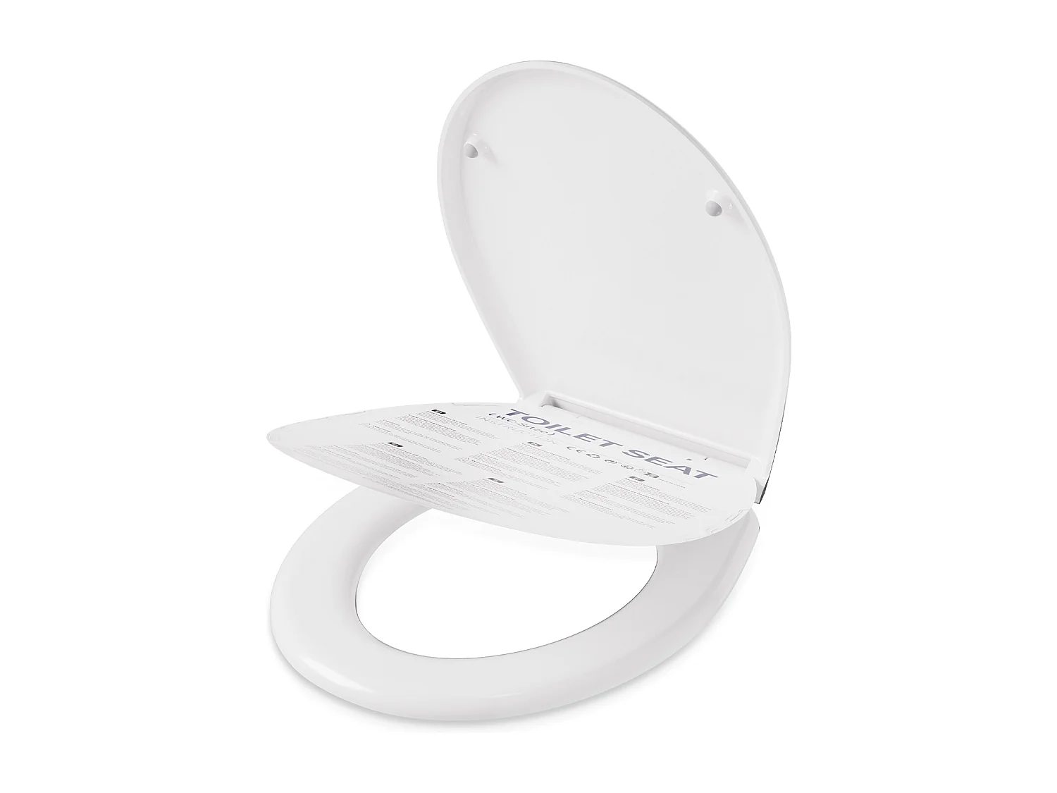 CECIPA MAX O-förmiger Toilettensitz – Toilettensitz mit Absenkautomatik – Badezimmer-Toilettendeckel, Toilettensitz – Weiß