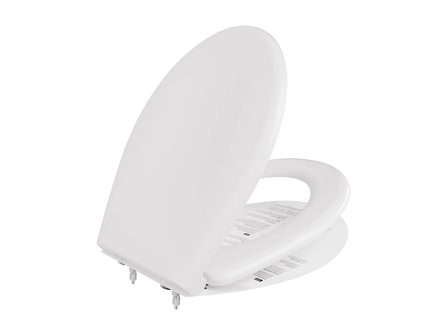 CECIPA MAX O-förmiger Toilettensitz – Toilettensitz mit Absenkautomatik – Badezimmer-Toilettendeckel, Toilettensitz – Weiß