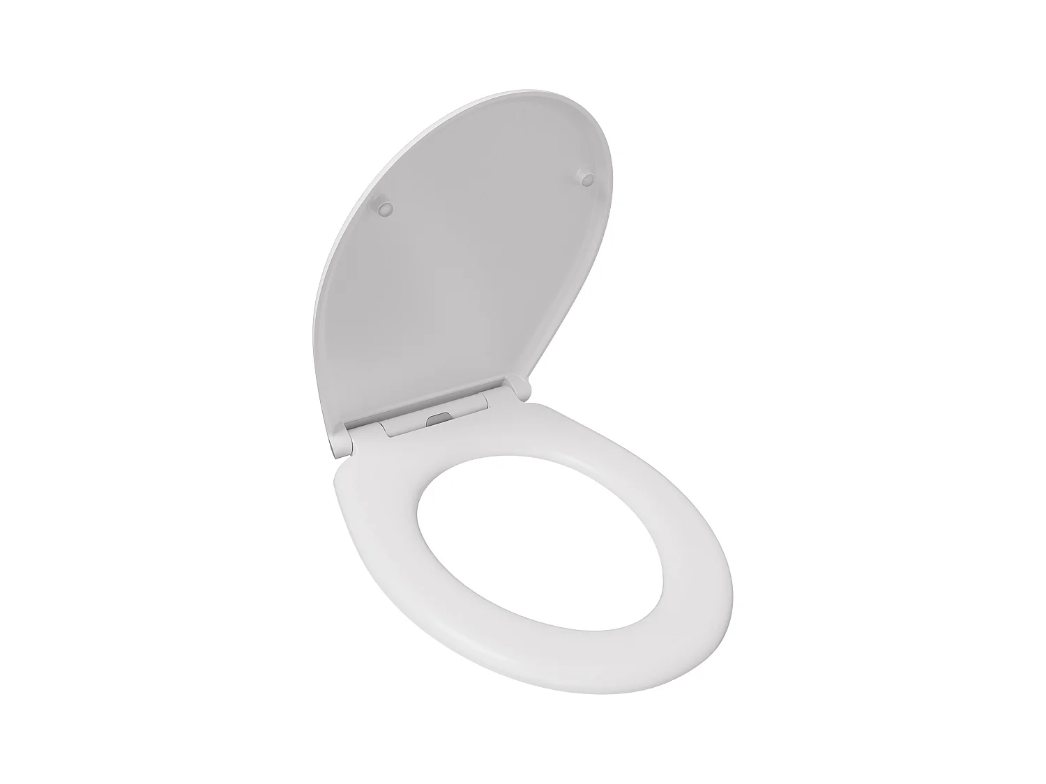CECIPA MAX Siège de Toilette en Forme de O - Abattant WC Frein de Chute - Couvercle de Toilette pour Salle de Bain Siège de Toilette - Blanc