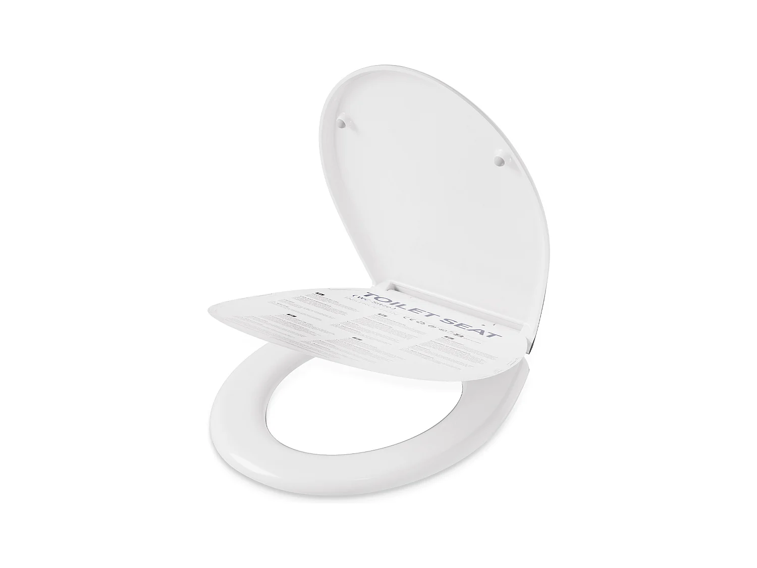 CECIPA MAX O-vormige toiletbril - Toiletbril Valrem - Toiletdeksel voor badkamertoiletbril - Wit