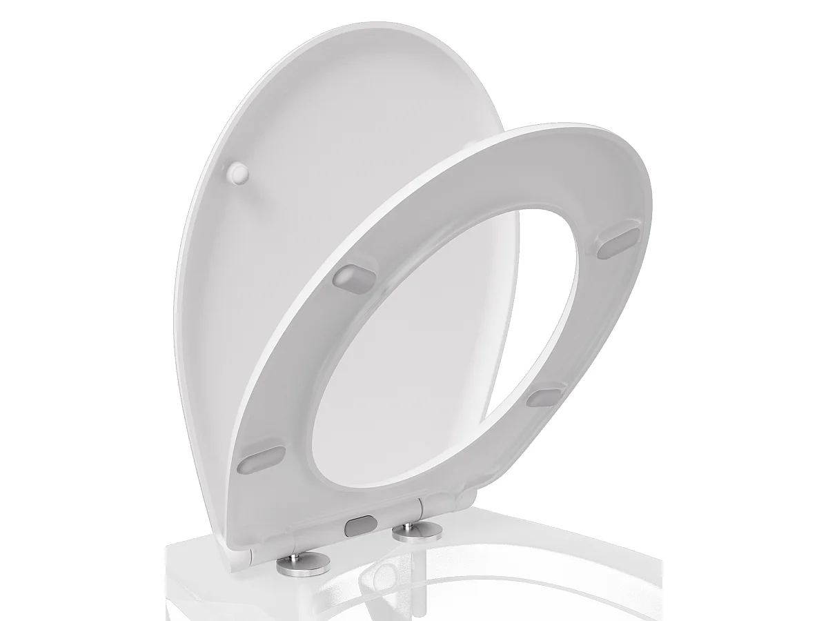 CECIPA MAX O-vormige toiletbril - Toiletbril Valrem - Toiletdeksel voor badkamertoiletbril - Wit