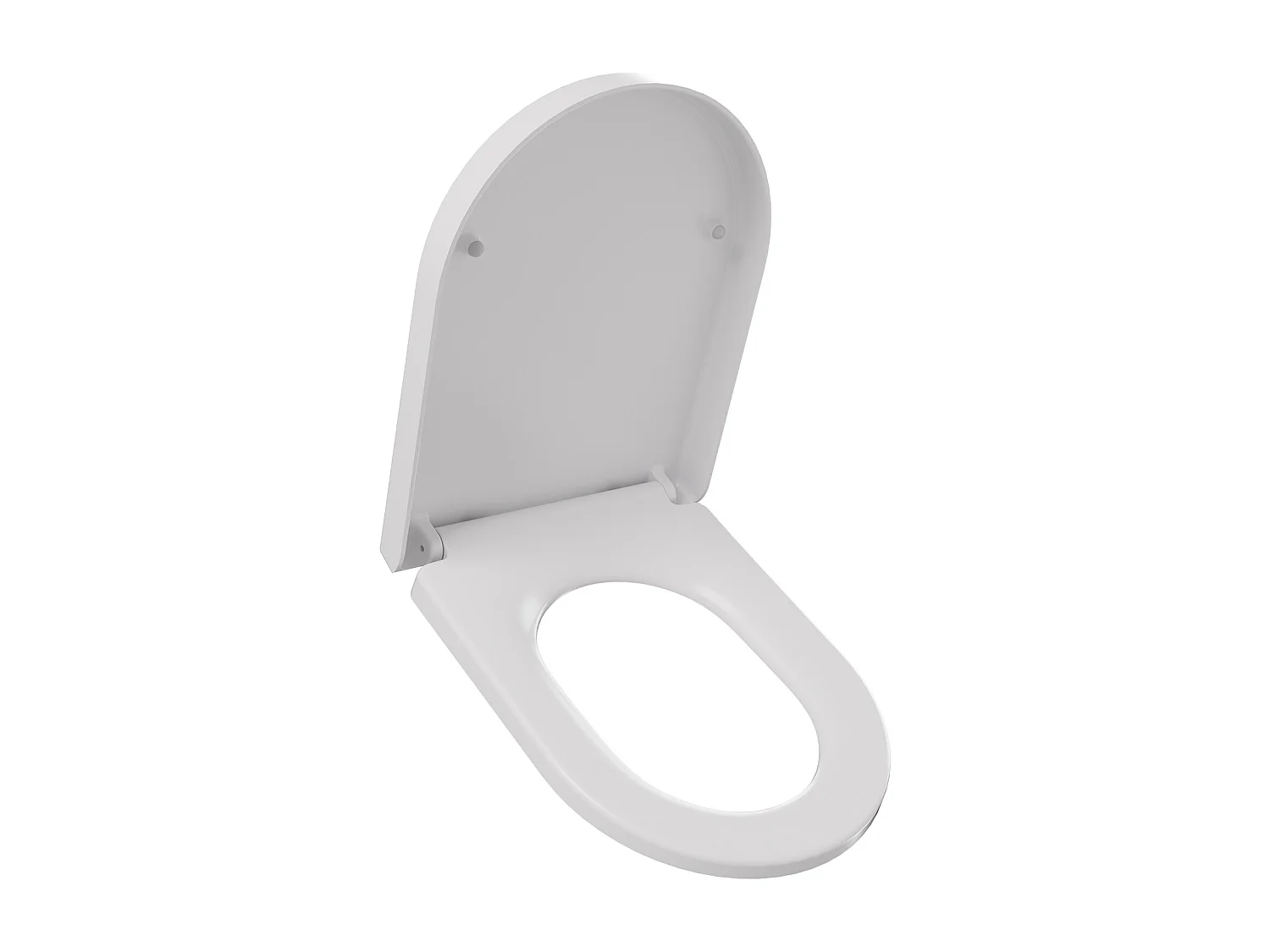 Cecipa max Abattant WC Frein de Chute, Siège de Toilettes en Forme de D, Blanc Couvercle de Toilette pour Salle de Bain