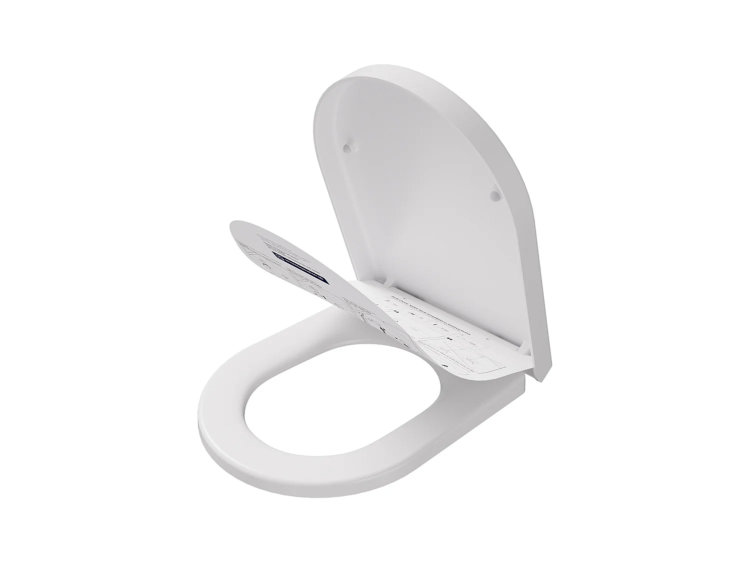 Cecipa max Abattant WC Frein de Chute, Siège de Toilettes en Forme de D, Blanc Couvercle de Toilette pour Salle de Bain