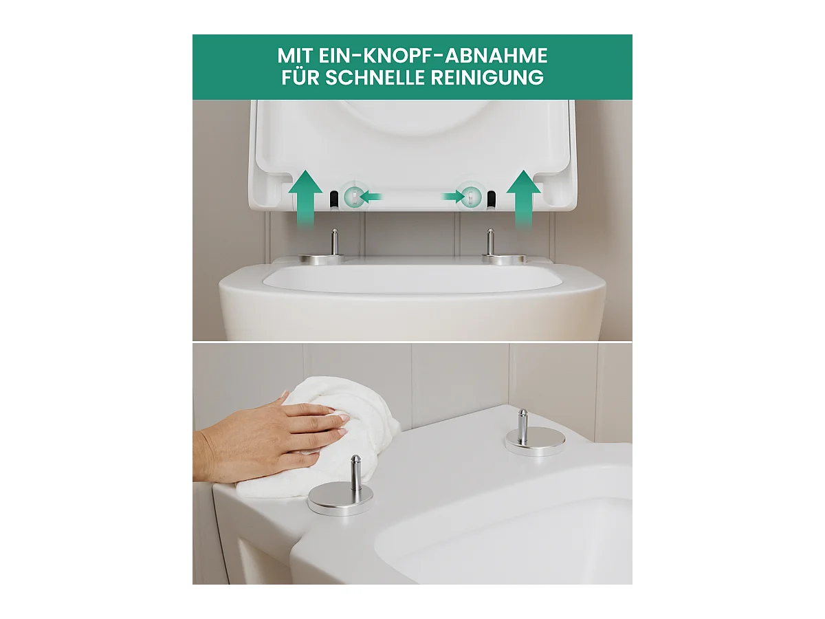 Cecipa max toiletbril met valrem, D-vormige toiletbril, wit toiletdeksel voor badkamer