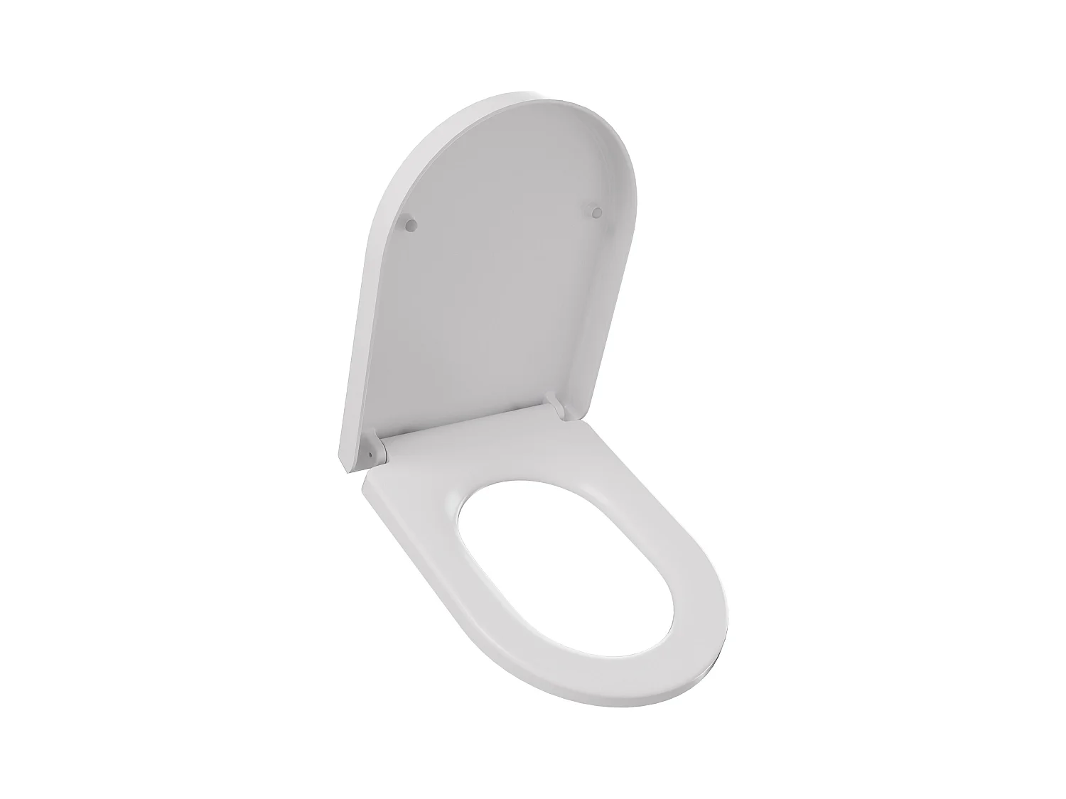 Cecipa max toiletbril met valrem, D-vormige toiletbril, wit toiletdeksel voor badkamer