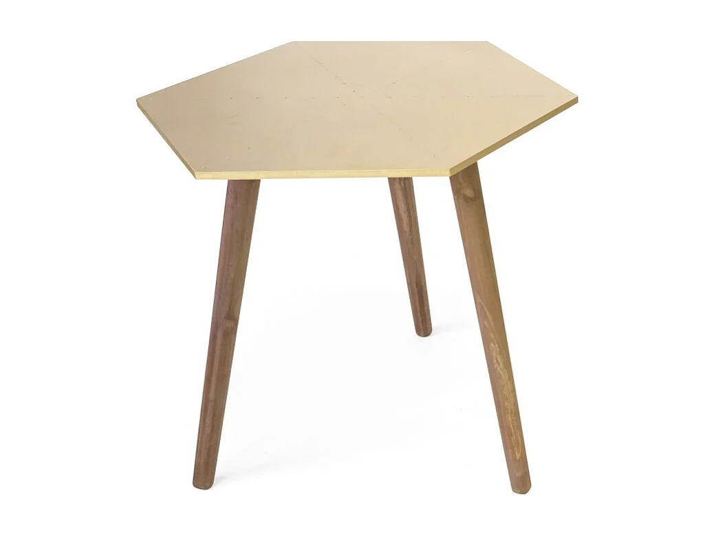 Table basse set de 2 dorée 45x50x50cm