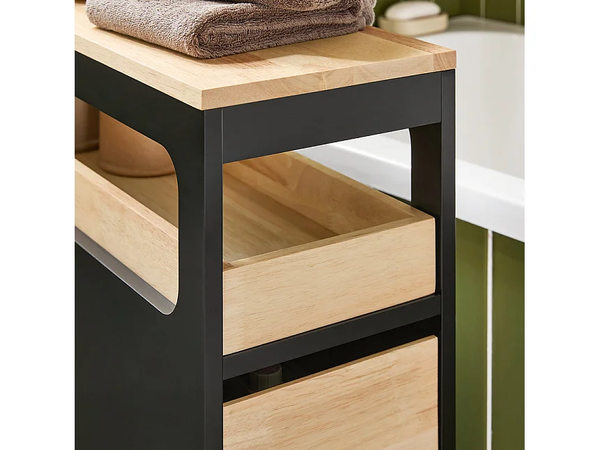 SoBuy BZR54-SCH Armoire de Niche 1 Plateau Amovible et 3 Tiroirs