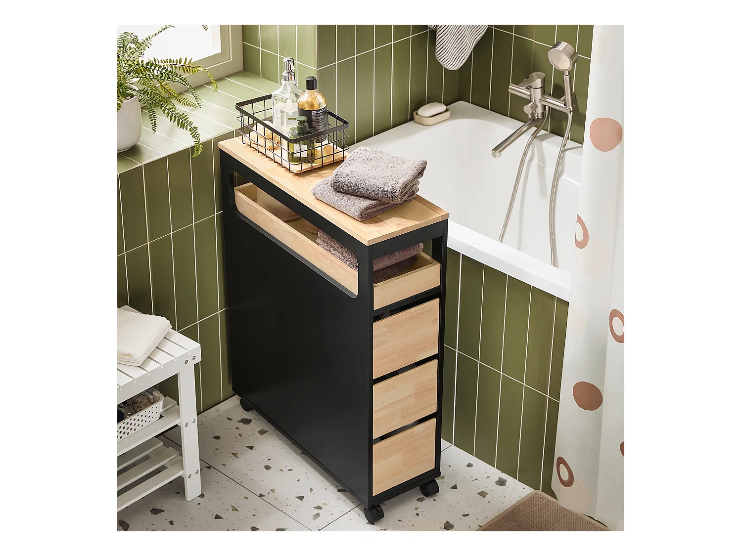 Komoda na kółkach, Wąskie szafki BZR54-SCH