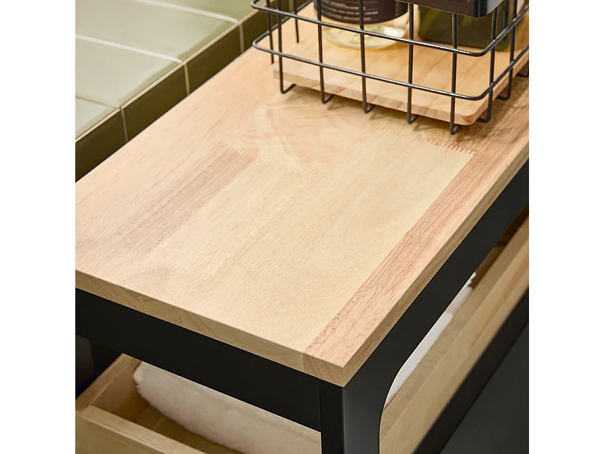 SoBuy BZR54-SCH Armoire de Niche 1 Plateau Amovible et 3 Tiroirs