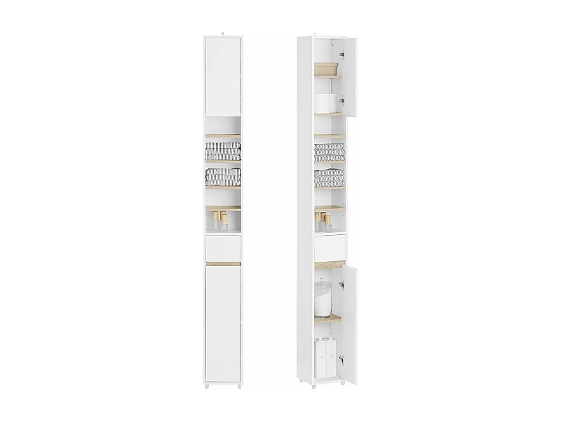 Mueble Columna de Baño Armario para Baño BZR34-WN SoBuy ES