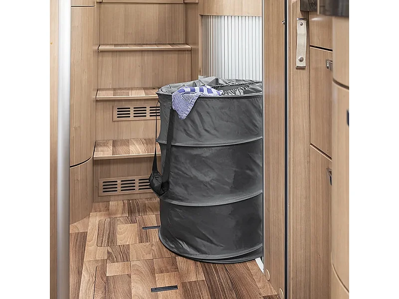 Cesto per Biancheria Pieghevole 46 X 60 Cm con Apertura Elastica e Maniglie