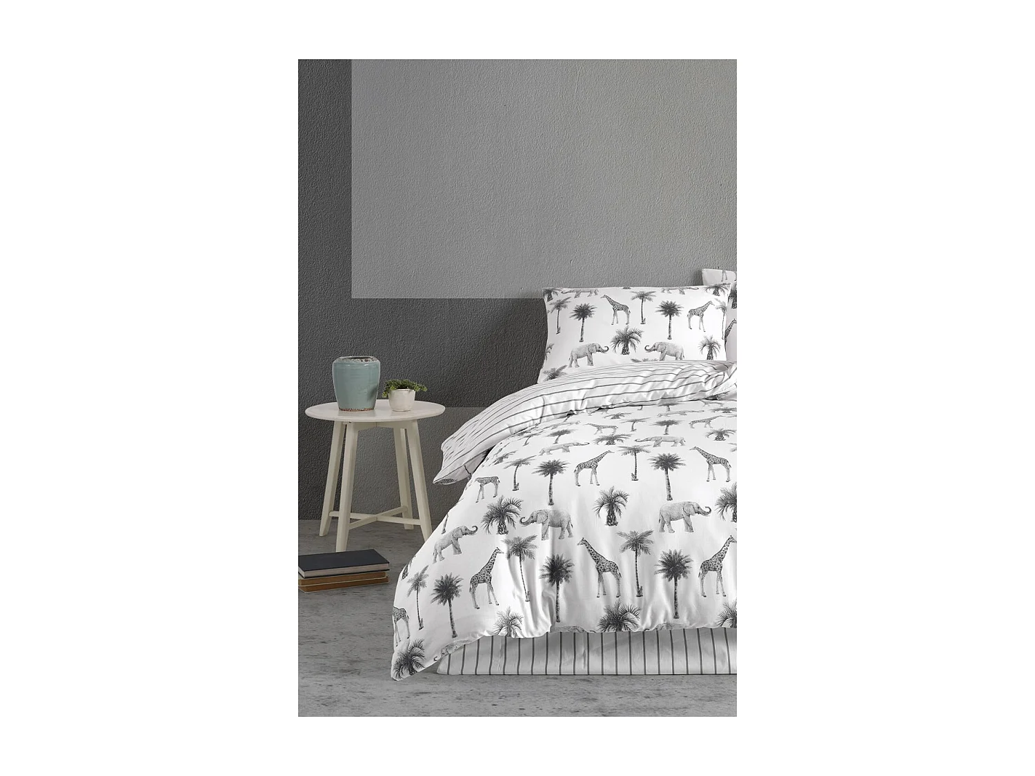 Set letto matrimoniale 200x200 cm+2 federe 65x65 cm 100% cotone