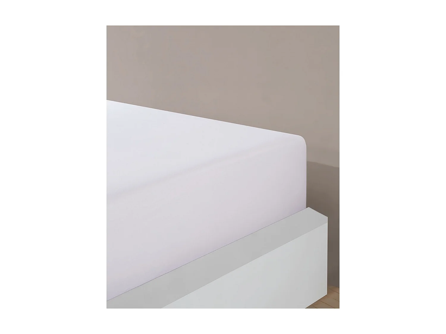 Drap housse jersey 100% coton blanc