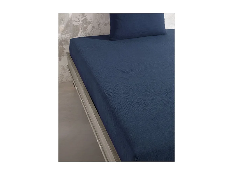 Hoeslaken 160x200 cm katoen gaas mousseline