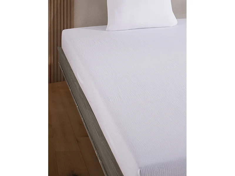 Hoeslaken 160x200 cm katoen gaas mousseline