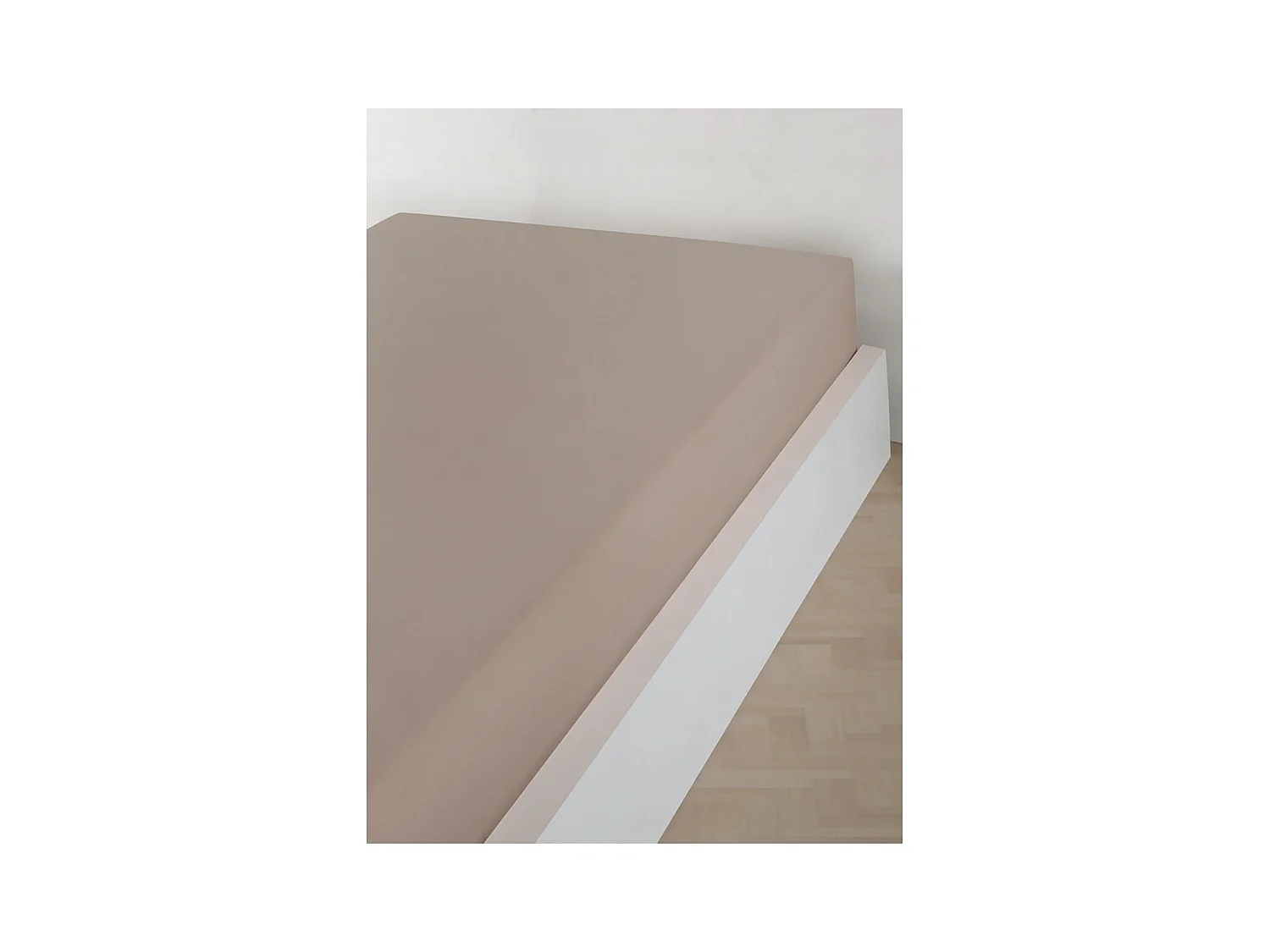 Drap housse jersey 100% coton beige