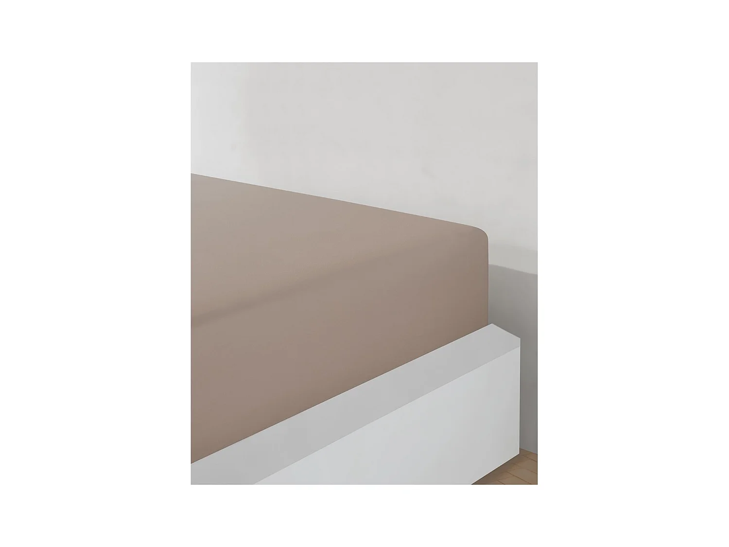 Sábana bajera jersey algodón-Beige