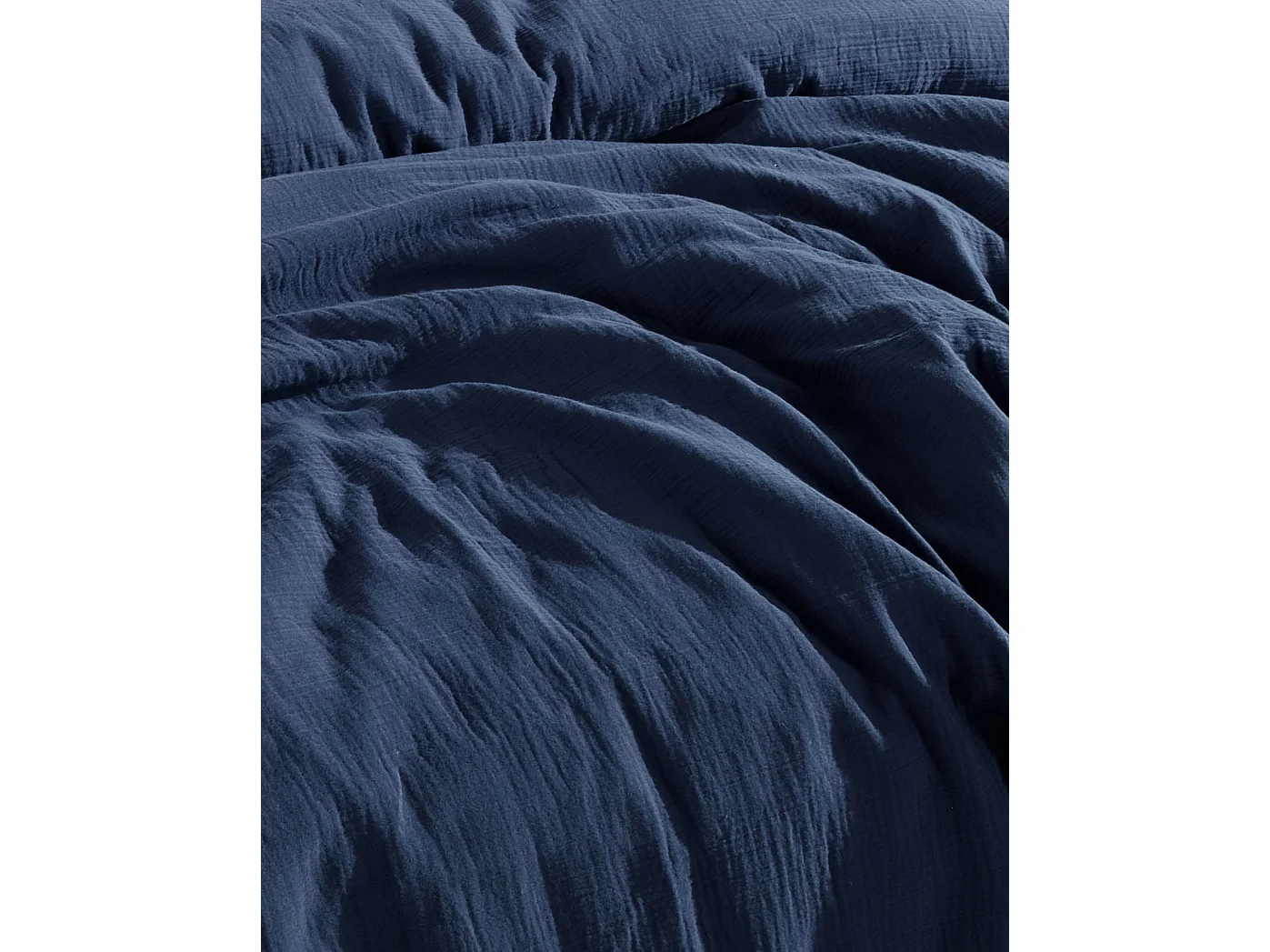 Sábana bajera gasa de algodón-Azul marino