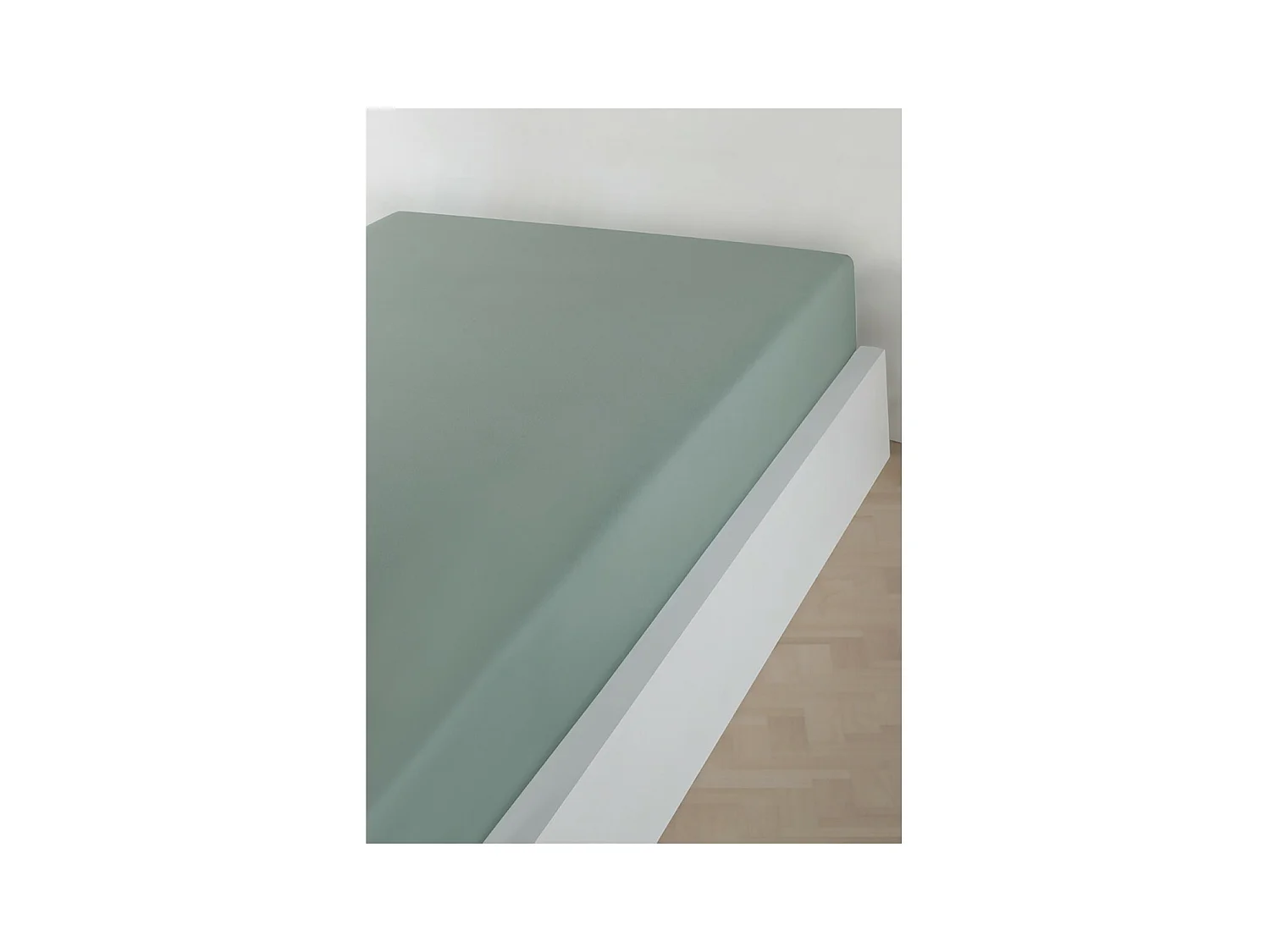 Drap housse jersey 100% coton céladon