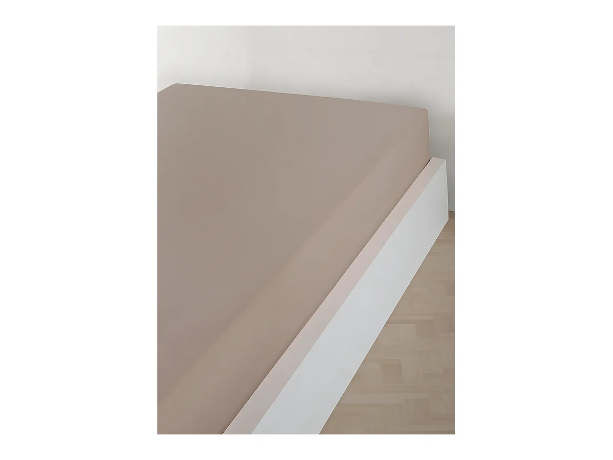 Drap housse jersey 100% coton beige
