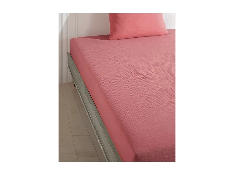 Hoeslaken 140x190 cm katoen gaas mousseline