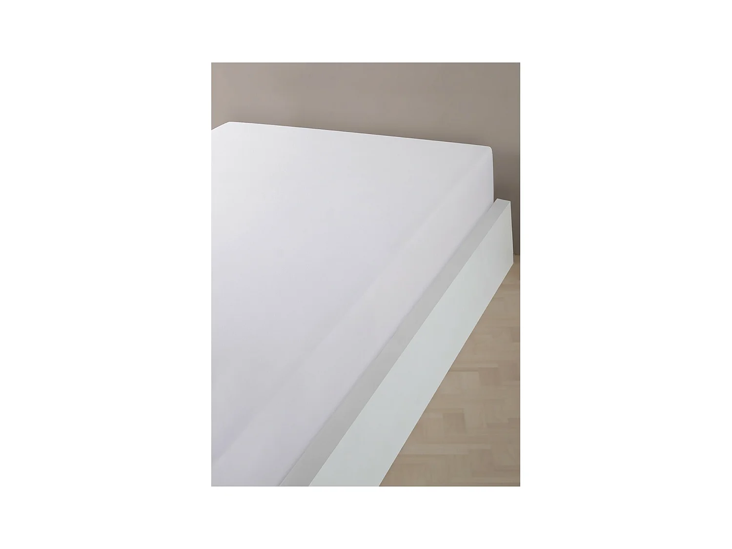 Drap housse jersey 100% coton blanc