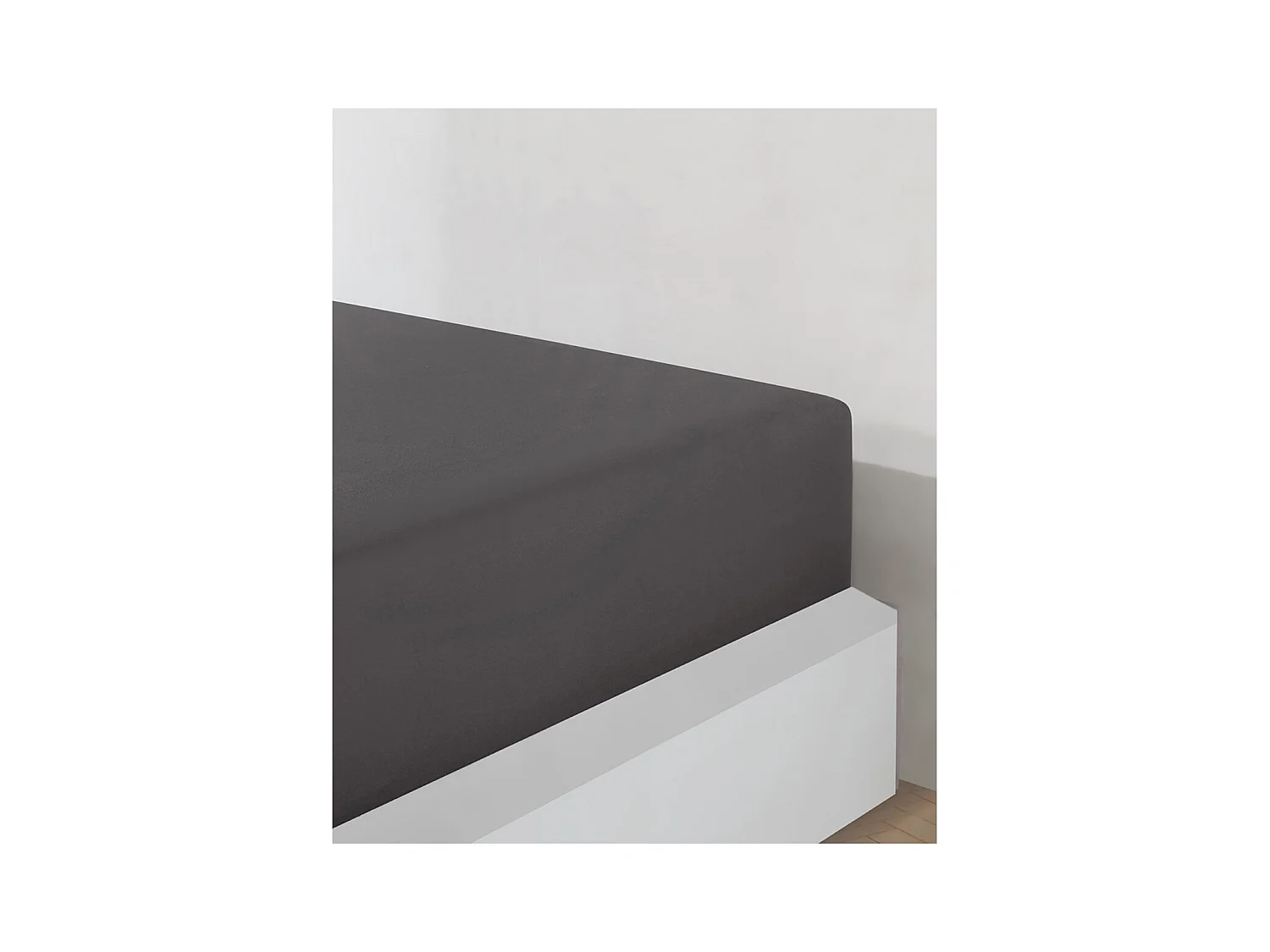 Sábana bajera jersey algodón-Antracita