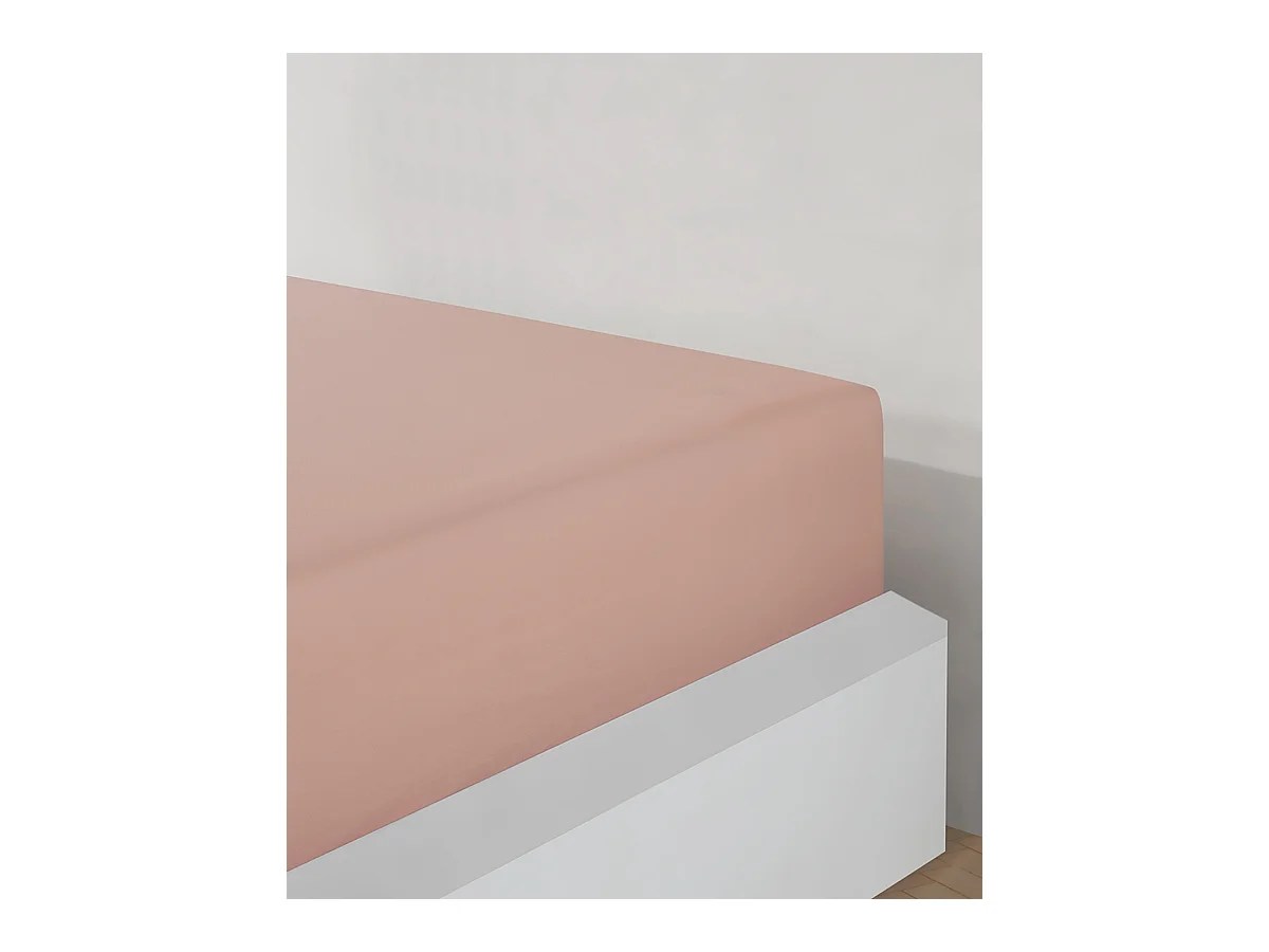 Sábana bajera jersey algodón-Durazno