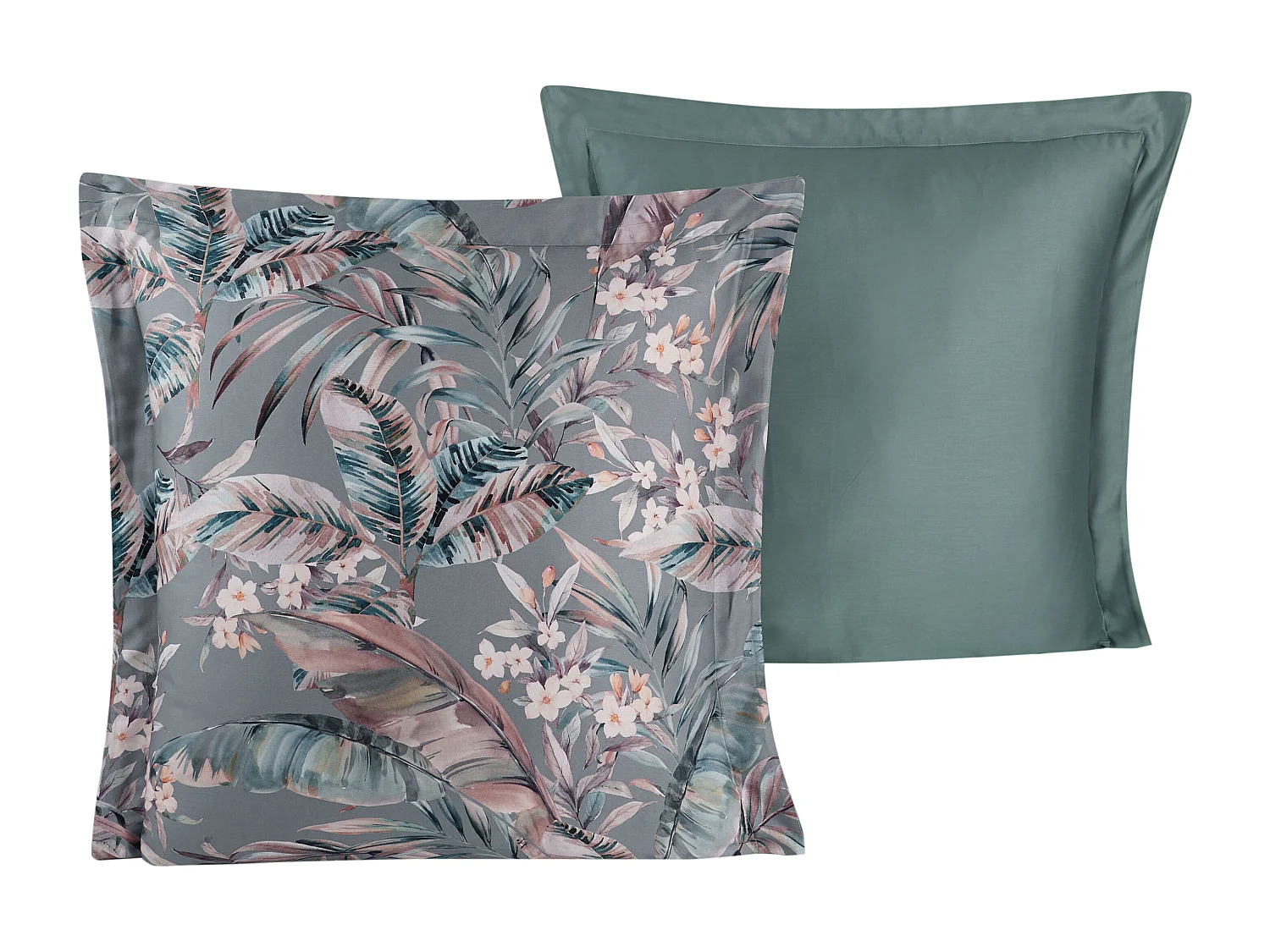 Lote de 2 fronhas 63x63 cm cetim de algodão