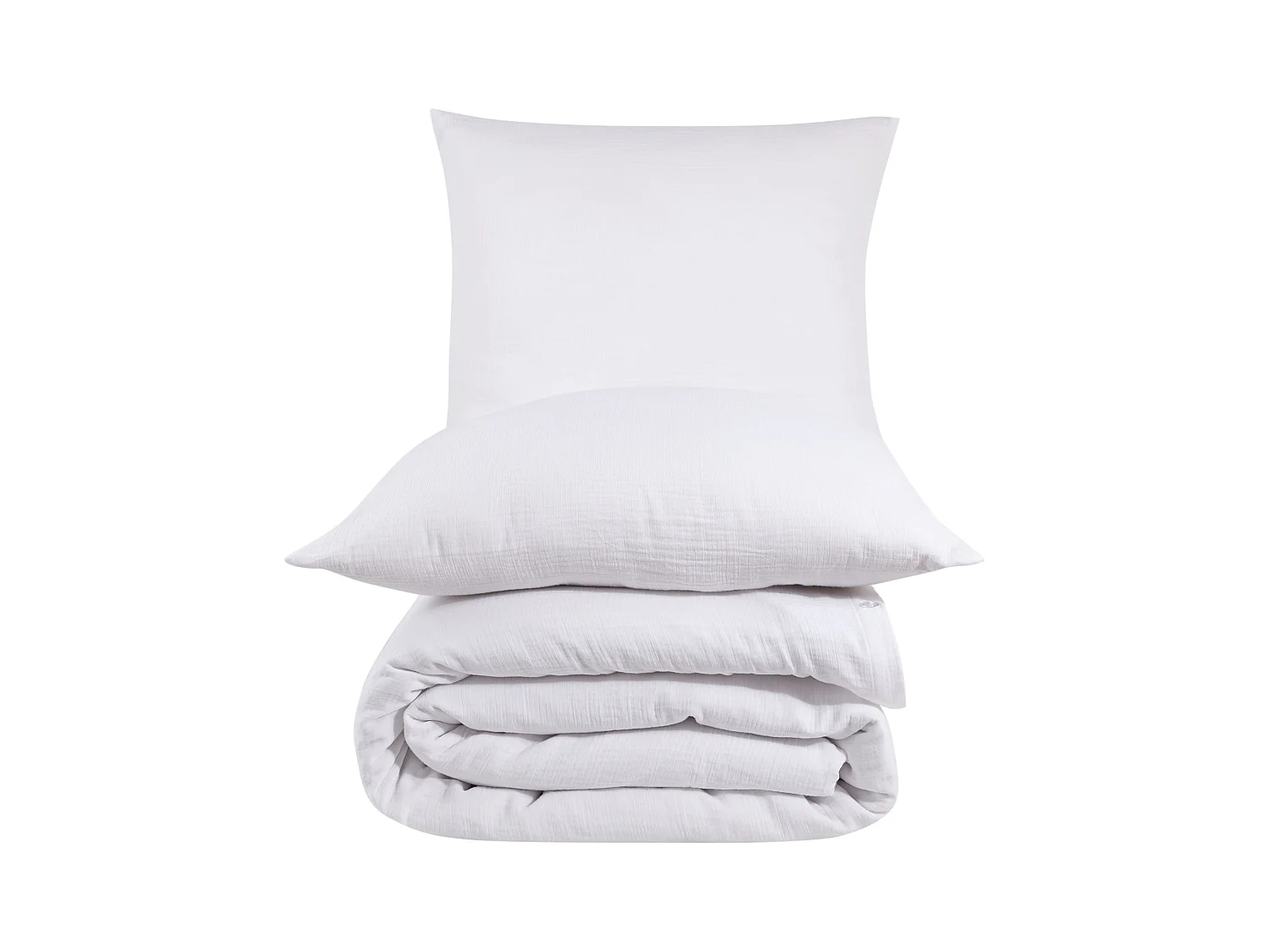 2 persoons beddengoed 240x220 cm+2 kussenslopen 65x65 cm in katoen gaas mousseline