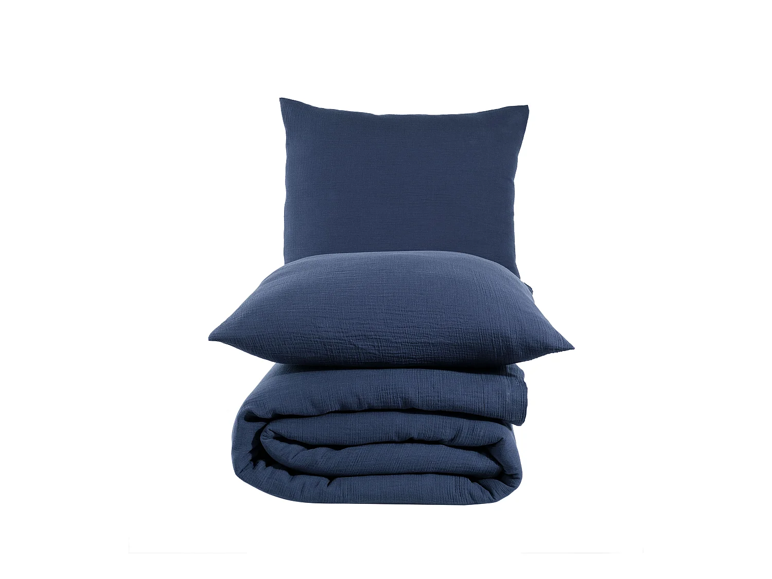 2 persoons beddengoed 200x200 cm+2 kussenslopen 65x65 cm in katoen gaas mousseline