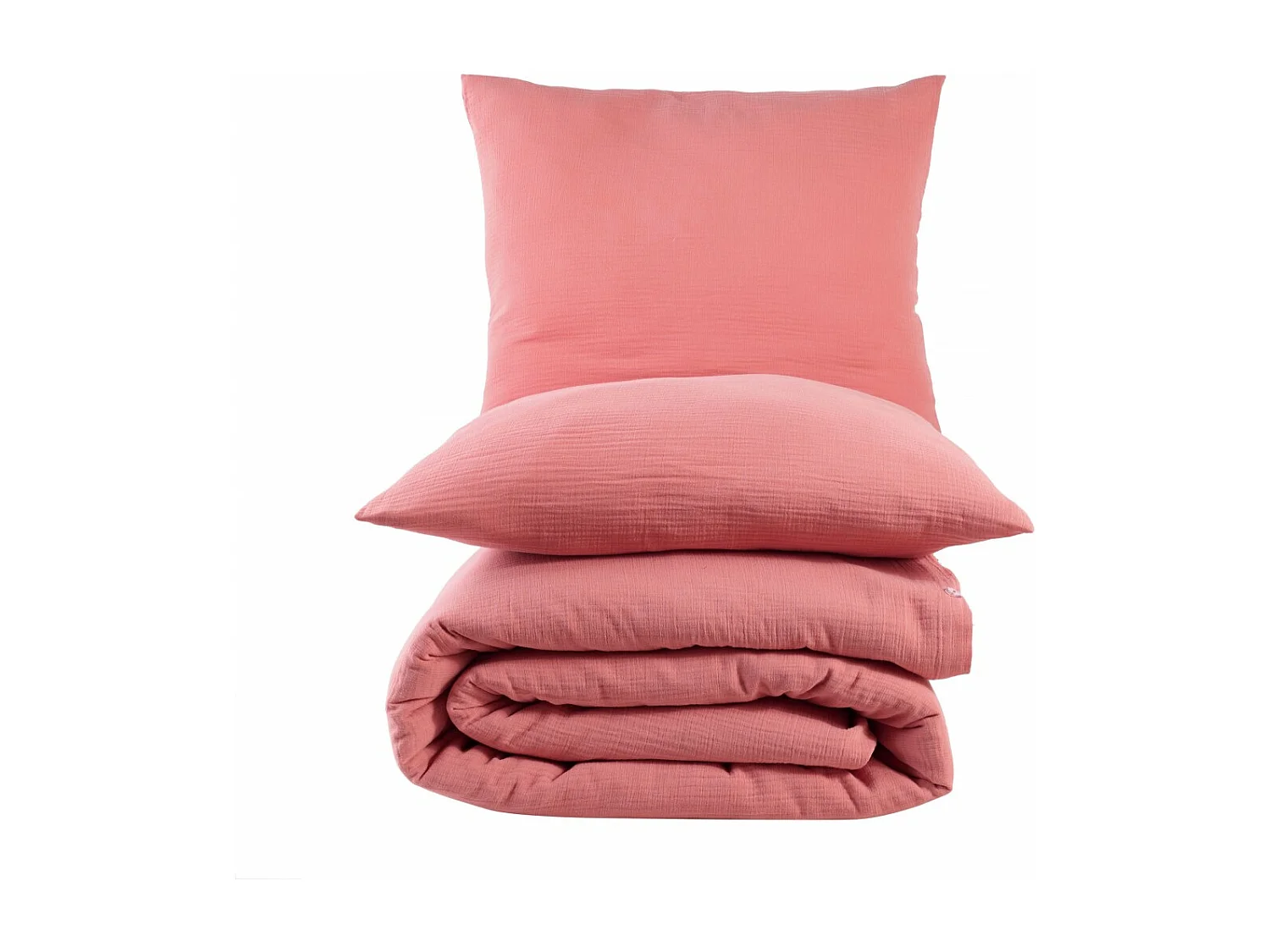 Bettwäschegarnitur 1 Bettbezug 240x220 cm+2 Kopfkissenbez 65x65 cm Baumwollgaze