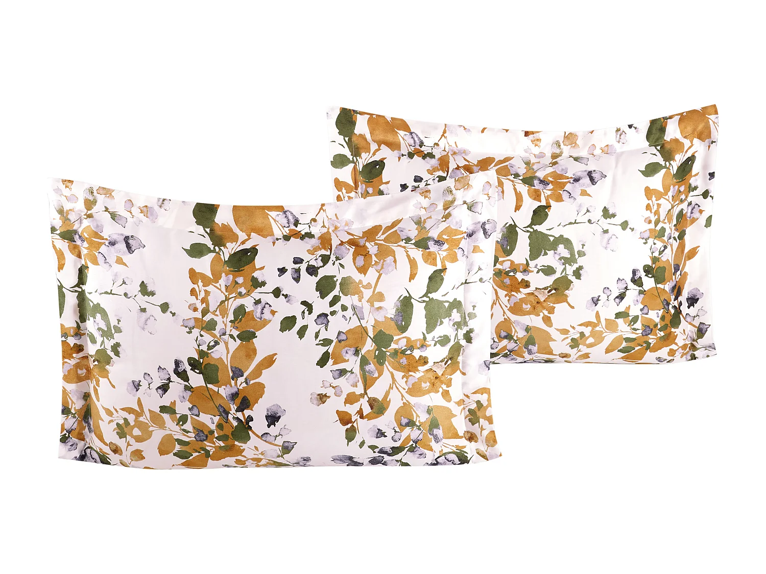 Lot de 2 Taies d'oreiller satin de coton imprimé "Vienna"