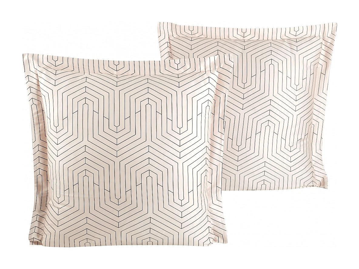 Set di 2 federe 63x63 cm cotone