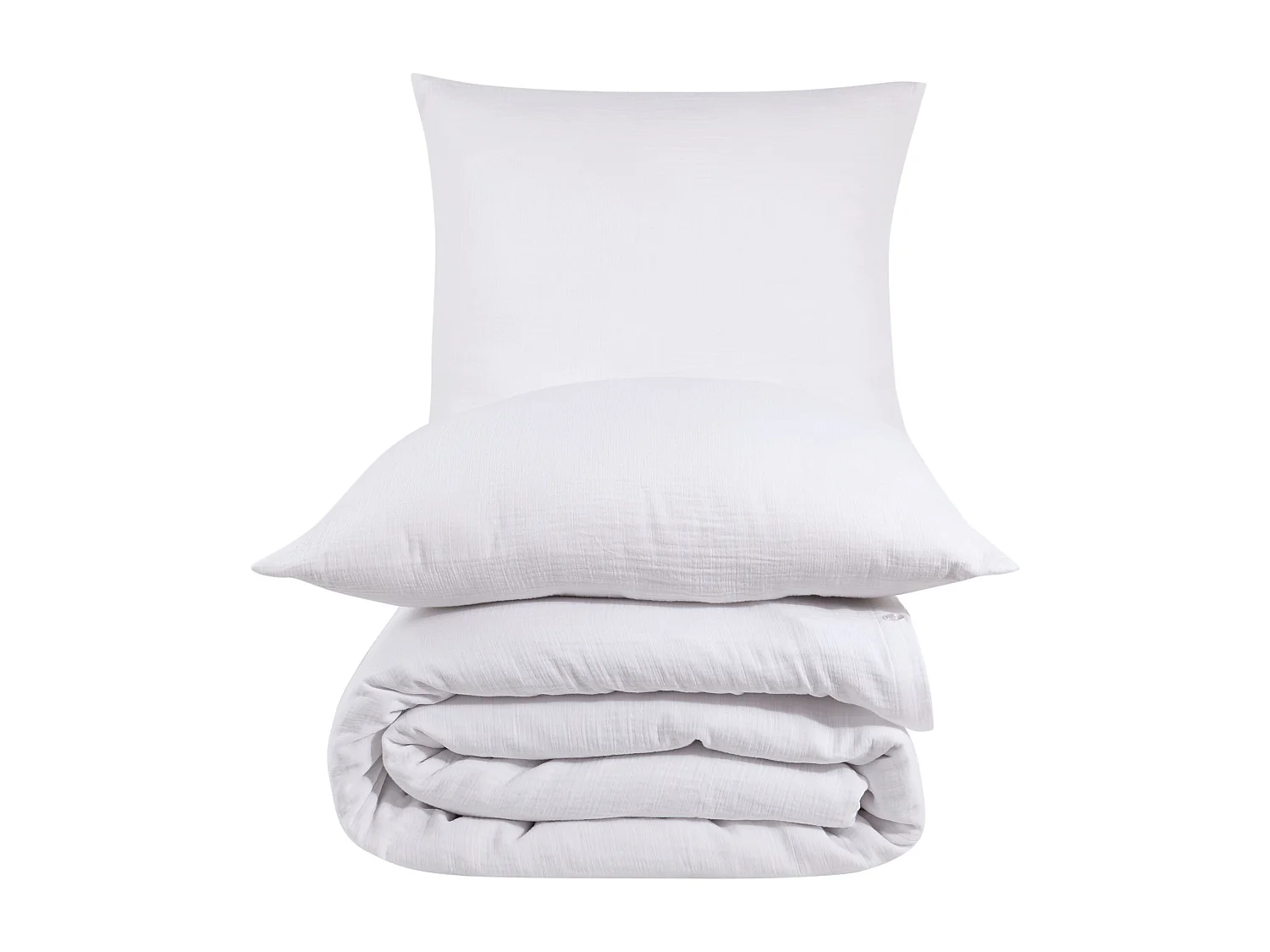 2 persoons beddengoed 200x200 cm+2 kussenslopen 65x65 cm in katoen gaas mousseline